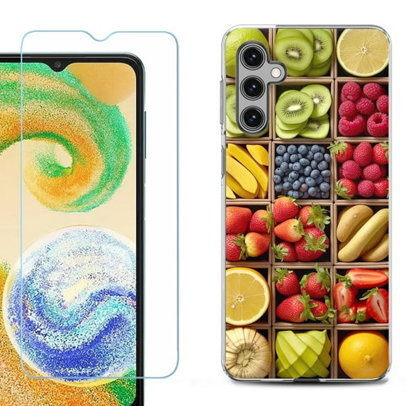Phone Case for Samsung Galaxy A35 5G, with Tempered Glass Screen Protector, by OneToughShield - Fruit Box