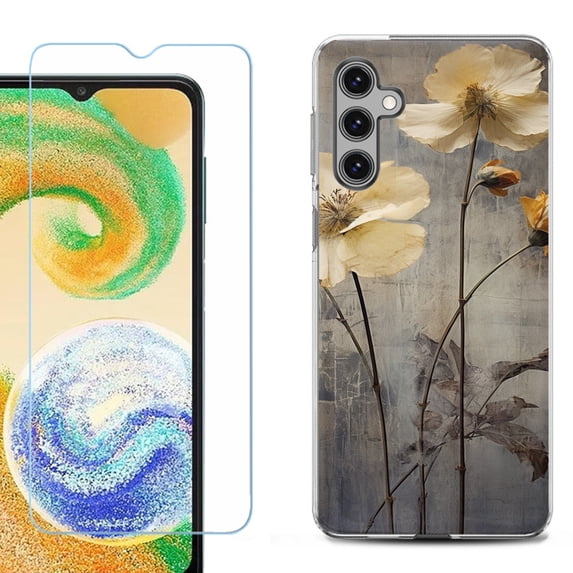 Phone Case for Samsung Galaxy A35 5G, with Tempered Glass Screen Protector, by OneToughShield - Myth Flower