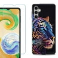 thumbnail image 1 of Phone Case for Samsung Galaxy A35 5G, with Tempered Glass Screen Protector, by OneToughShield - Neon Tiger, 1 of 3