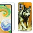 thumbnail image 1 of Phone Case for Samsung Galaxy A35 5G, with Tempered Glass Screen Protector, by OneToughShield - Running Husky, 1 of 3