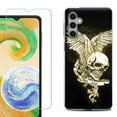 thumbnail image 1 of Phone Case for Samsung Galaxy A35 5G, with Tempered Glass Screen Protector, by OneToughShield - Wing Skull, 1 of 3
