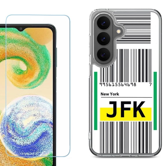 Phone Case for Samsung Galaxy A37 5G, with Screen Protector, by OneToughShield - Airport Tag / New York