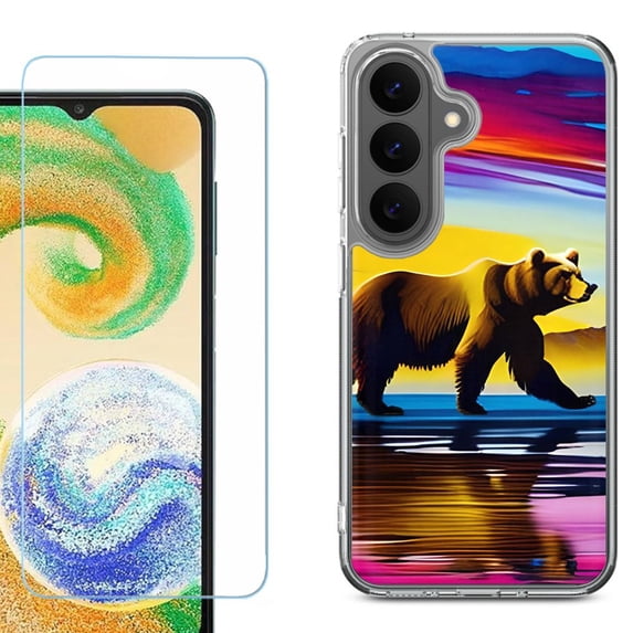 Phone Case for Samsung Galaxy A37 5G, with Screen Protector, by OneToughShield - Bear