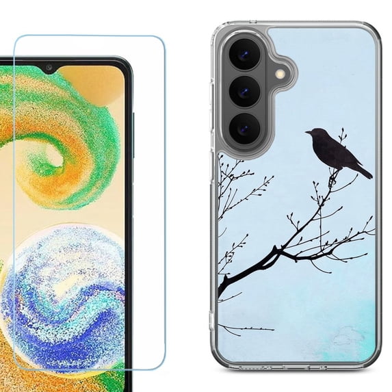 Phone Case for Samsung Galaxy A37 5G, with Screen Protector, by OneToughShield - Bird at Dawn