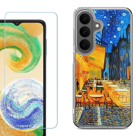 Phone Case for Samsung Galaxy A37 5G, with Screen Protector, by OneToughShield - Cafe Terrace