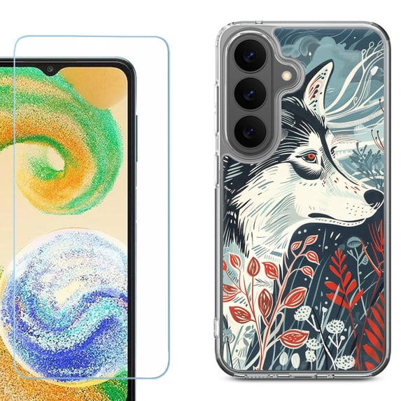 Phone Case for Samsung Galaxy A37 5G, with Screen Protector, by OneToughShield - Calm Husky