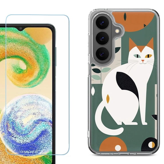 Phone Case for Samsung Galaxy A37 5G, with Screen Protector, by OneToughShield - Cat
