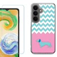 thumbnail image 1 of Phone Case for Samsung Galaxy A37 5G, with Screen Protector, by OneToughShield - Chevron/Dachshund/Puppy, 1 of 5