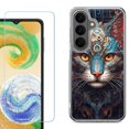 thumbnail image 1 of Phone Case for Samsung Galaxy A37 5G, with Screen Protector, by OneToughShield - Cyberpunk Cat, 1 of 5