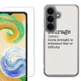 thumbnail image 1 of Phone Case for Samsung Galaxy A37 5G, with Screen Protector, by OneToughShield - Dictionary/Courage, 1 of 5