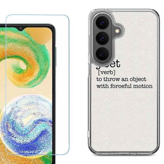 Phone Case for Samsung Galaxy A37 5G, with Screen Protector, by OneToughShield - Dictionary/Yeet