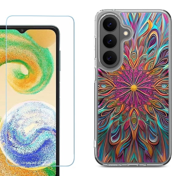 Phone Case for Samsung Galaxy A37 5G, with Screen Protector, by OneToughShield - Doodle Art