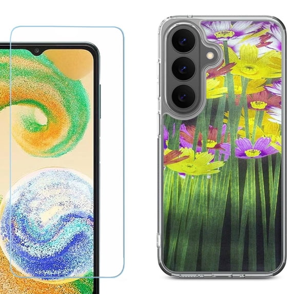 Phone Case for Samsung Galaxy A37 5G, with Screen Protector, by OneToughShield - Dream Flower