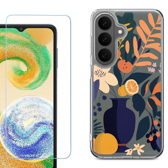 Phone Case for Samsung Galaxy A37 5G, with Screen Protector, by OneToughShield - Flower Art