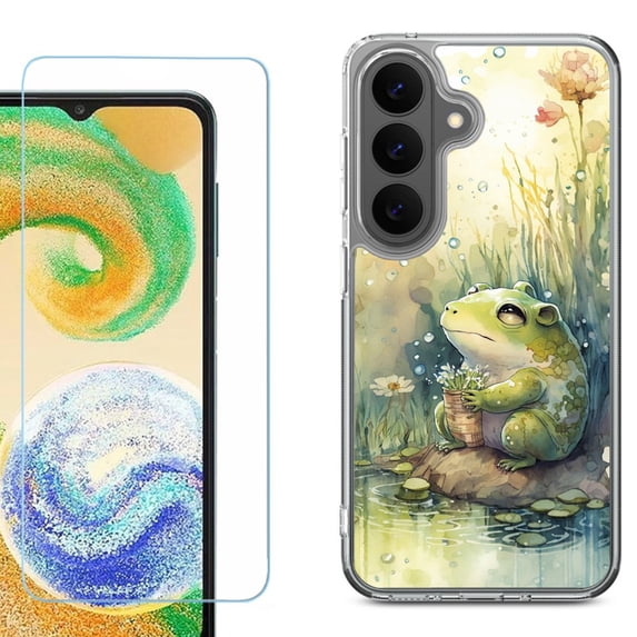Phone Case for Samsung Galaxy A37 5G, with Screen Protector, by OneToughShield - Frog