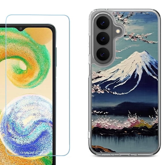 Phone Case for Samsung Galaxy A37 5G, with Screen Protector, by OneToughShield - Fuji Blossom