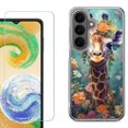 thumbnail image 1 of Phone Case for Samsung Galaxy A37 5G, with Screen Protector, by OneToughShield - Giraffe Flower, 1 of 5