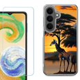 thumbnail image 1 of Phone Case for Samsung Galaxy A37 5G, with Screen Protector, by OneToughShield - Giraffe Sunset, 1 of 5