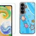 thumbnail image 1 of Phone Case for Samsung Galaxy A37 5G, with Screen Protector, by OneToughShield - Happy Turtle, 1 of 5