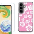 thumbnail image 1 of Phone Case for Samsung Galaxy A37 5G, with Screen Protector, by OneToughShield - Hibiscus Pink, 1 of 5