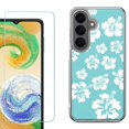 thumbnail image 1 of Phone Case for Samsung Galaxy A37 5G, with Screen Protector, by OneToughShield - Hibiscus Teal, 1 of 5