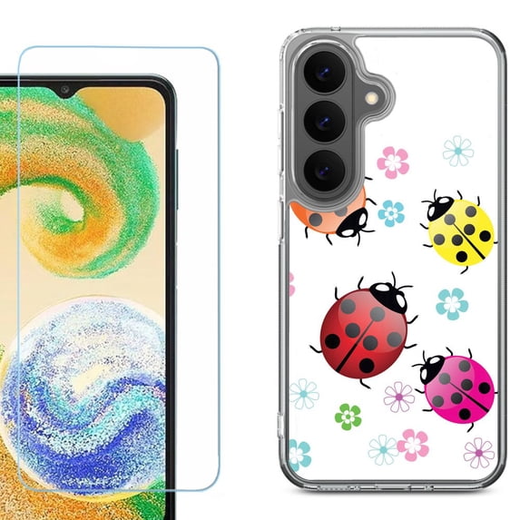 Phone Case for Samsung Galaxy A37 5G, with Screen Protector, by OneToughShield - Ladybug