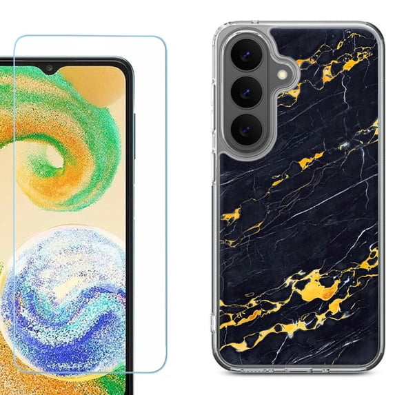Phone Case for Samsung Galaxy A37 5G, with Screen Protector, by OneToughShield - Marble / Lava