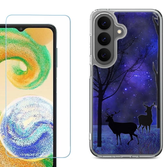 Phone Case for Samsung Galaxy A37 5G, with Screen Protector, by OneToughShield - Midnight Forest