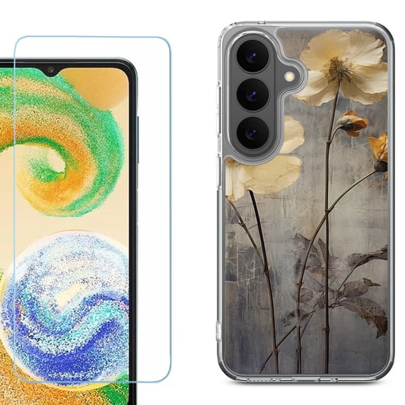 Phone Case for Samsung Galaxy A37 5G, with Screen Protector, by OneToughShield - Myth Flower