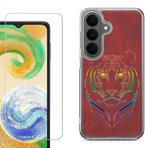 Phone Case for Samsung Galaxy A37 5G, with Screen Protector, by OneToughShield - Night Tiger