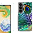 thumbnail image 1 of Phone Case for Samsung Galaxy A37 5G, with Screen Protector, by OneToughShield - Peacock Feather, 1 of 5