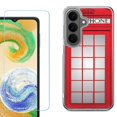 thumbnail image 1 of Phone Case for Samsung Galaxy A37 5G, with Screen Protector, by OneToughShield - Phone Booth Red, 1 of 5