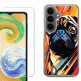 thumbnail image 1 of Phone Case for Samsung Galaxy A37 5G, with Screen Protector, by OneToughShield - Pug Art, 1 of 5