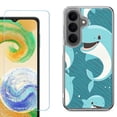 thumbnail image 1 of Phone Case for Samsung Galaxy A37 5G, with Screen Protector, by OneToughShield - Smiling Dolphin, 1 of 5