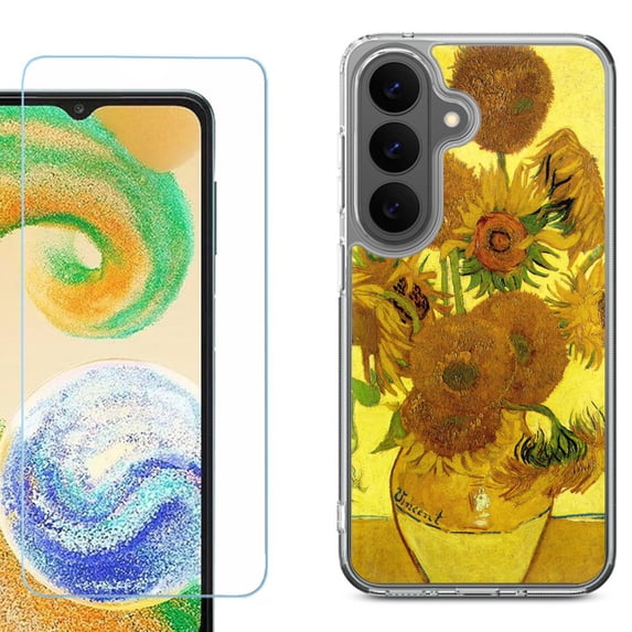 Phone Case for Samsung Galaxy A37 5G, with Screen Protector, by OneToughShield - Sunflower