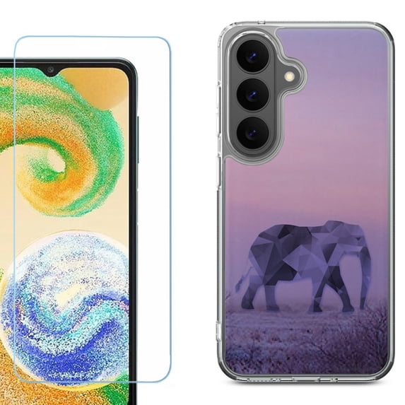 Phone Case for Samsung Galaxy A37 5G, with Screen Protector, by OneToughShield - Twilight Elephant