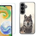 thumbnail image 1 of Phone Case for Samsung Galaxy A37 5G, with Screen Protector, by OneToughShield - Wolf Snow, 1 of 5