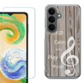 thumbnail image 1 of Phone Case for Samsung Galaxy A37 5G, with Screen Protector, by OneToughShield - Wood/Music, 1 of 5