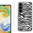 thumbnail image 1 of Phone Case for Samsung Galaxy A37 5G, with Screen Protector, by OneToughShield - Zebra B/W, 1 of 5