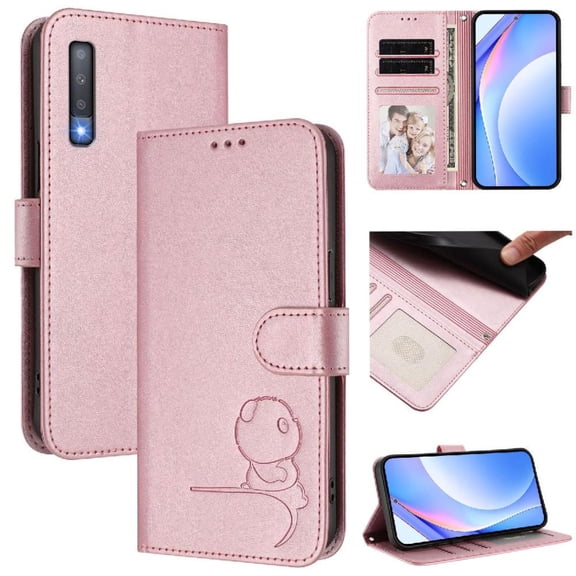 Phone Case for Samsung Galaxy A7 2018 Flip Folio Card Slots Holder Kickstand Magnetic Pu Leather Rfid Blocking
