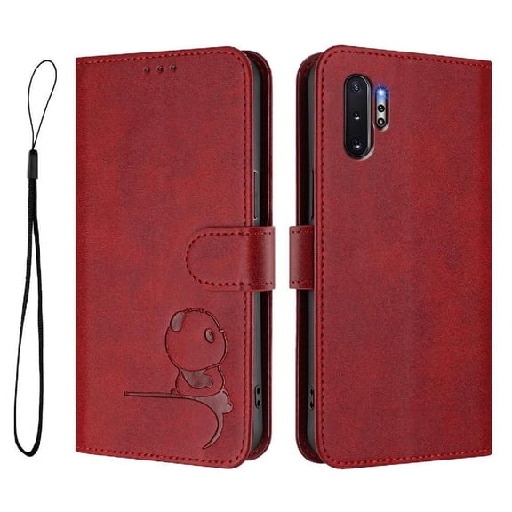 Phone Case for Samsung Galaxy Note 10 Plus Magnetic Pu Leather Card Slots Holder Kickstand Flip Folio Rfid Blocking