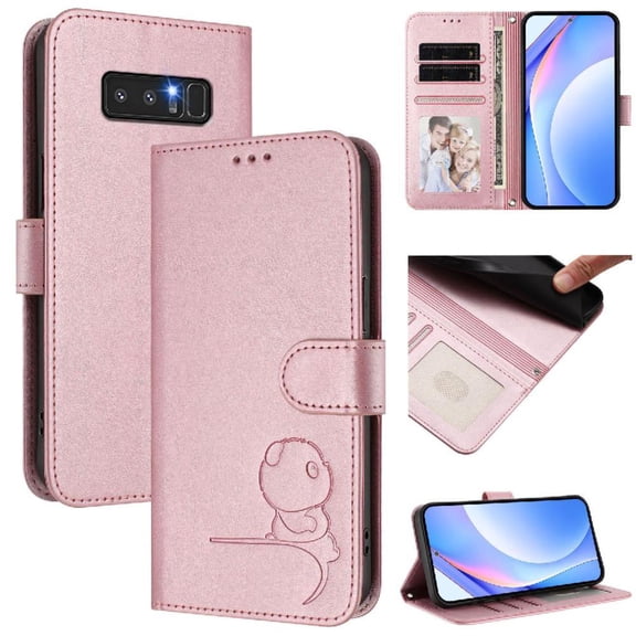 Phone Case for Samsung Galaxy Note 8 Flip Folio Rfid Blocking Pu Leather Card Slots Holder Kickstand Magnetic