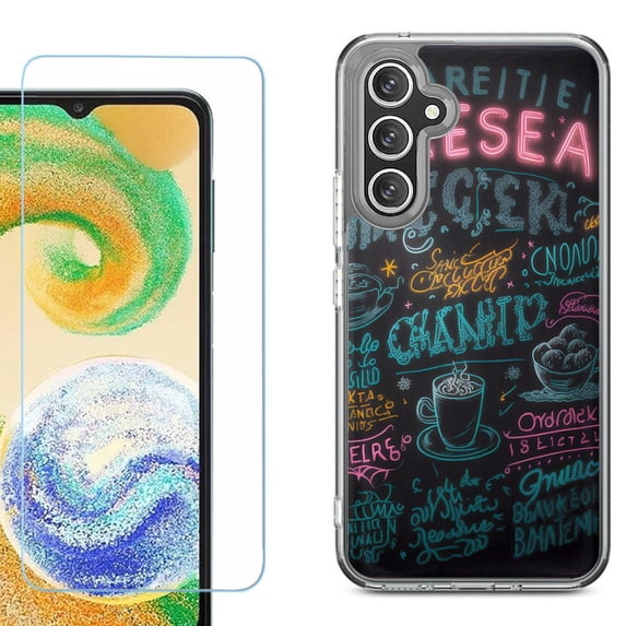 Phone Case for Samsung Galaxy S26 5G, with Screen Protector, by OneToughShield - Abstract Menu