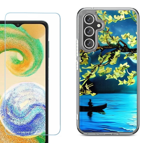 Phone Case for Samsung Galaxy S26 5G, with Screen Protector, by OneToughShield - Almond Blossom Night