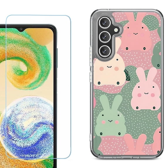 Phone Case for Samsung Galaxy S26 5G, with Screen Protector, by OneToughShield - Bunny Mix