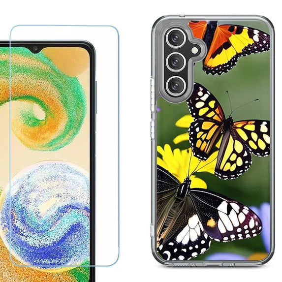 Phone Case for Samsung Galaxy S26 5G, with Screen Protector, by OneToughShield - Butterfly Flower