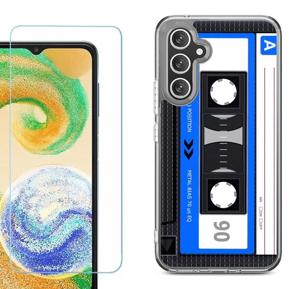 Phone Case for Samsung Galaxy S26 5G, with Screen Protector, by OneToughShield - Cassette Blue