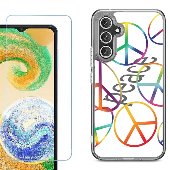 Phone Case for Samsung Galaxy S26 5G, with Screen Protector, by OneToughShield - Colorful Peace