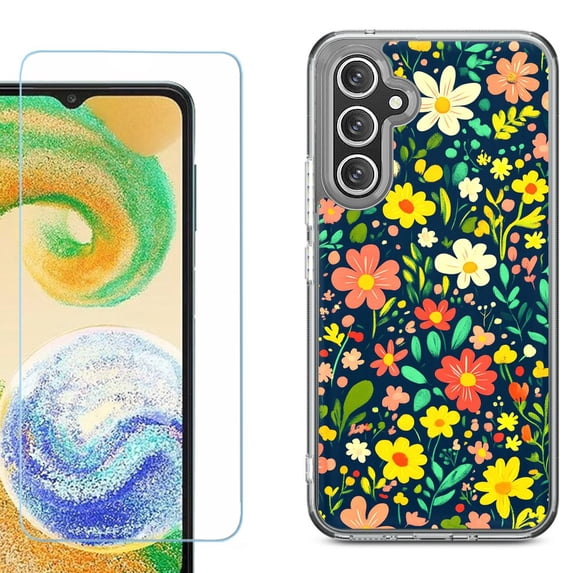 Phone Case for Samsung Galaxy S26 5G, with Screen Protector, by OneToughShield - Flower Symphony