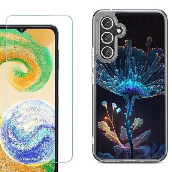 Phone Case for Samsung Galaxy S26 5G, with Screen Protector, by OneToughShield - Glowing Flower